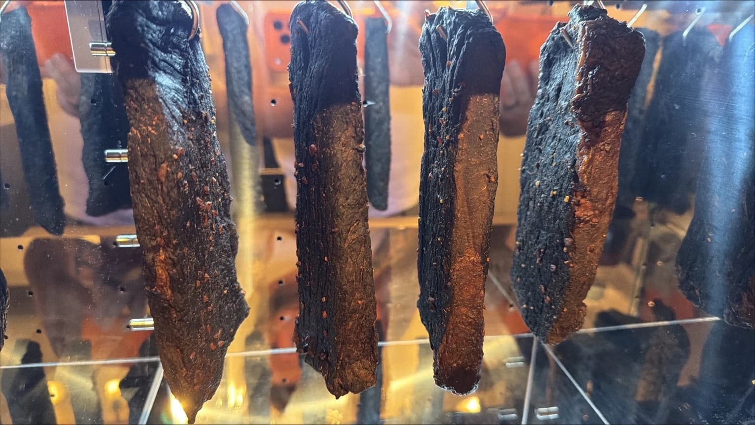 Zenabi biltong drying in the cabinet